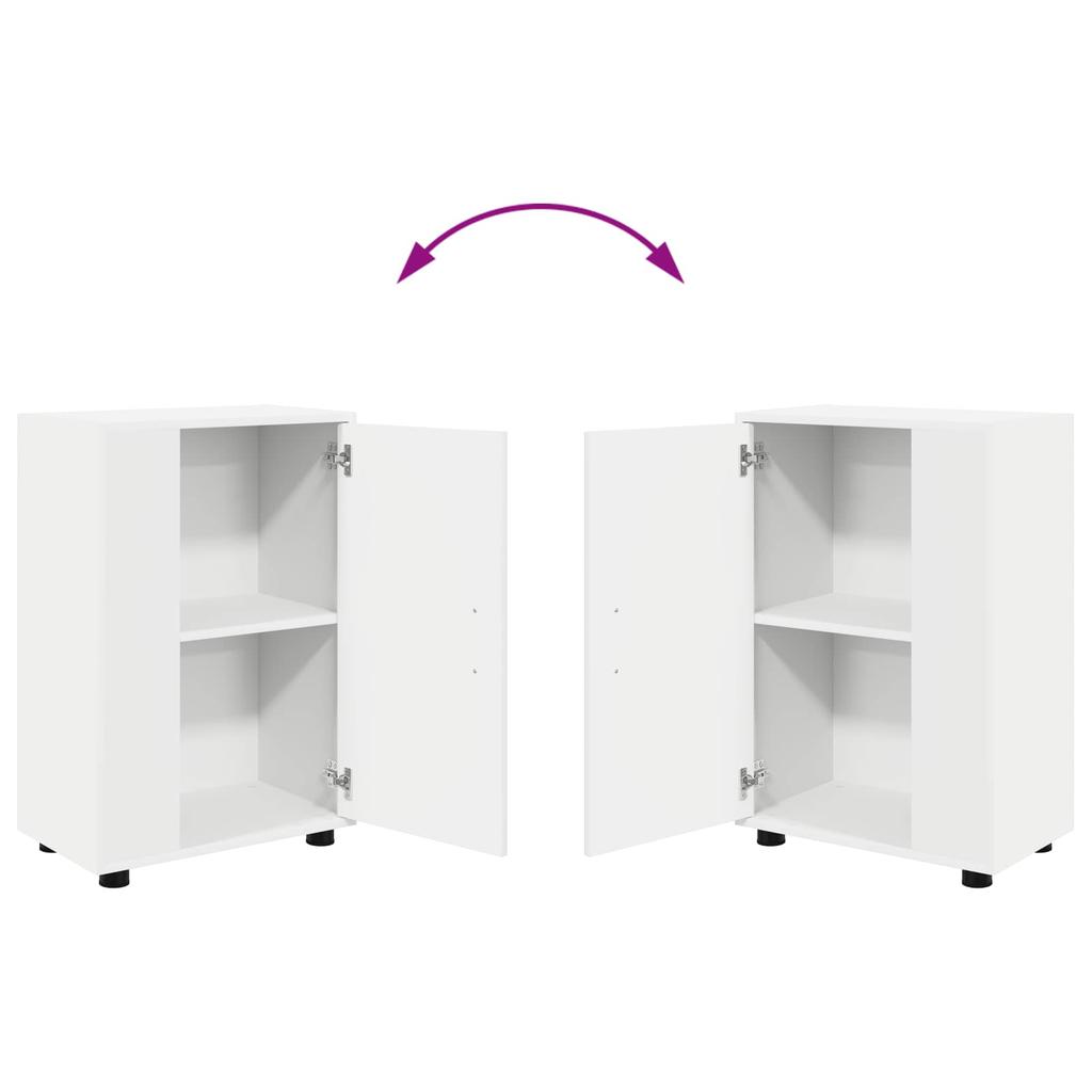 Wall Mounted TV Cabinet Set 4 pcs White Engineered Wood
