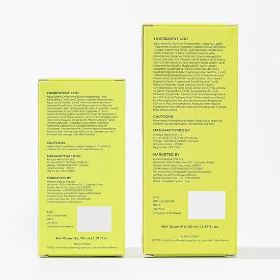 Hyphen Codzienna Nocna Rutyna Pielęgnacyjna dla Skóry Mieszanej i Tłustej z Serum do Twarzy i Kremem do Pielęgnacji Bariery | Niezbędniki do Pielęgnacji Skóry Rozświetlające i Nawilżające | Opakowanie 2 szt.