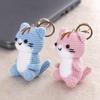 Cartoon Animal Crochet Kitten Pendant Soft Knitted Cat  Keychain Mini Kitten Keychain  Bag Charm