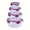 4Pcs/set Food Grade Fridge Organizer Food Storage Container Fresh Fruit Storage Box Snack Sealed Jar Lunch Box Kitchen Organizer