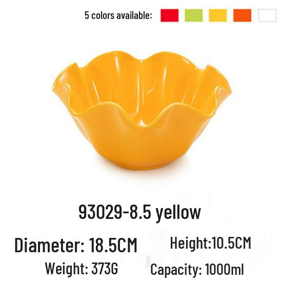 Rotating Lace Edge Melamine Vegetable Skewer Hot Pot Bowl - Commercial Plastic Salad & Tableware Bowl