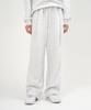 Eseulisseutyudio Lettering Pocket Fleece-Lined Wide One-Pleat Sweatpants White Melange