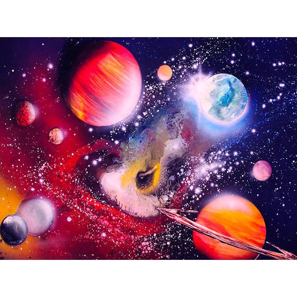 5D DIY Diamond Painting Universe Space Landscape Kit Full Drill Round Embroidery Mosaic Art Picture of Rhinestones Home Decor