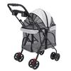 Pet Stroller   Folding Cat Stroller 4 Wheels Dog Wagon with Sun Shades and Cup Holder for Travel