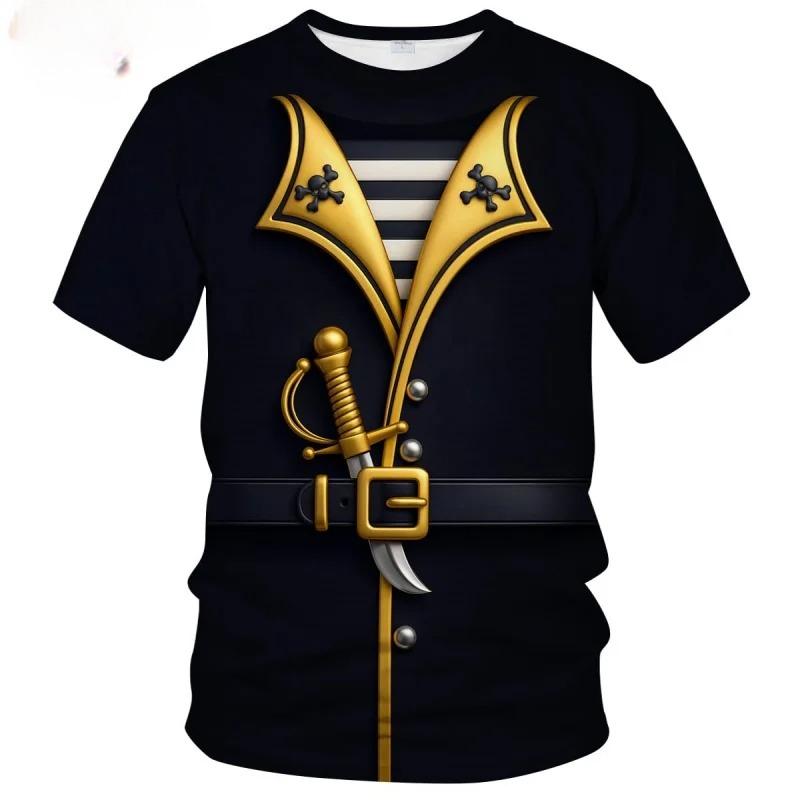 3D Printed Cosplay T-Shirt Men Summer Fashionable Loose Comfortable Casual Short Sleeve Round Neck Soft Breathable T-shirt