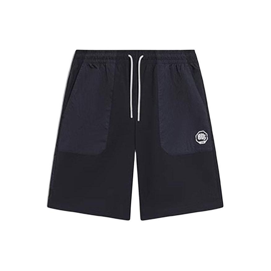 Li Ning Bad Five Баскетбольная серия Свободные Быстросохнущие Дышащие Удобные Тканые Повседневные Шорты Мужские шорты Черный AKST347-1 S