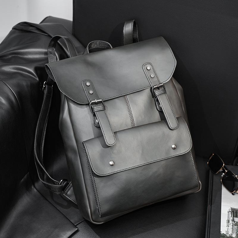 Korean Version Of Retro Simple Backpack, Casual Schoolbag Men'S Bag Men'S And Women'S Couples Backpack Travel Bag Computer Bag