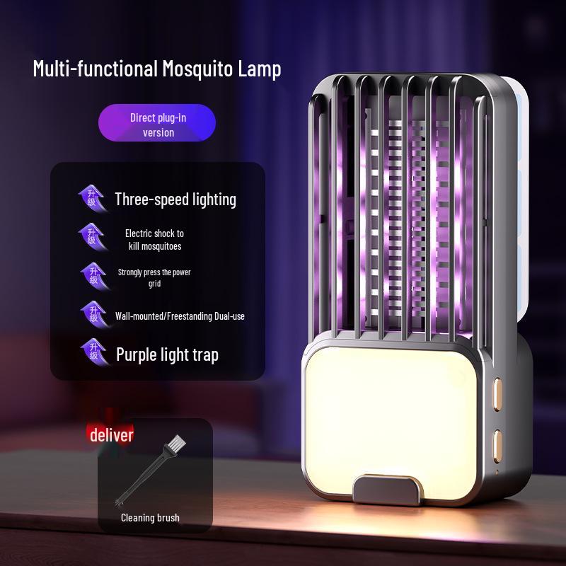 3-in-1 USB Mosquito Killer Lamp: Electric Shock Repellent & Sticky Trap for Home, Hotel, Restaurant