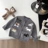 Boys Spring And Autumn Sweater New Baby Girl Cartoon Puppy Knitted Cardigan Jacket