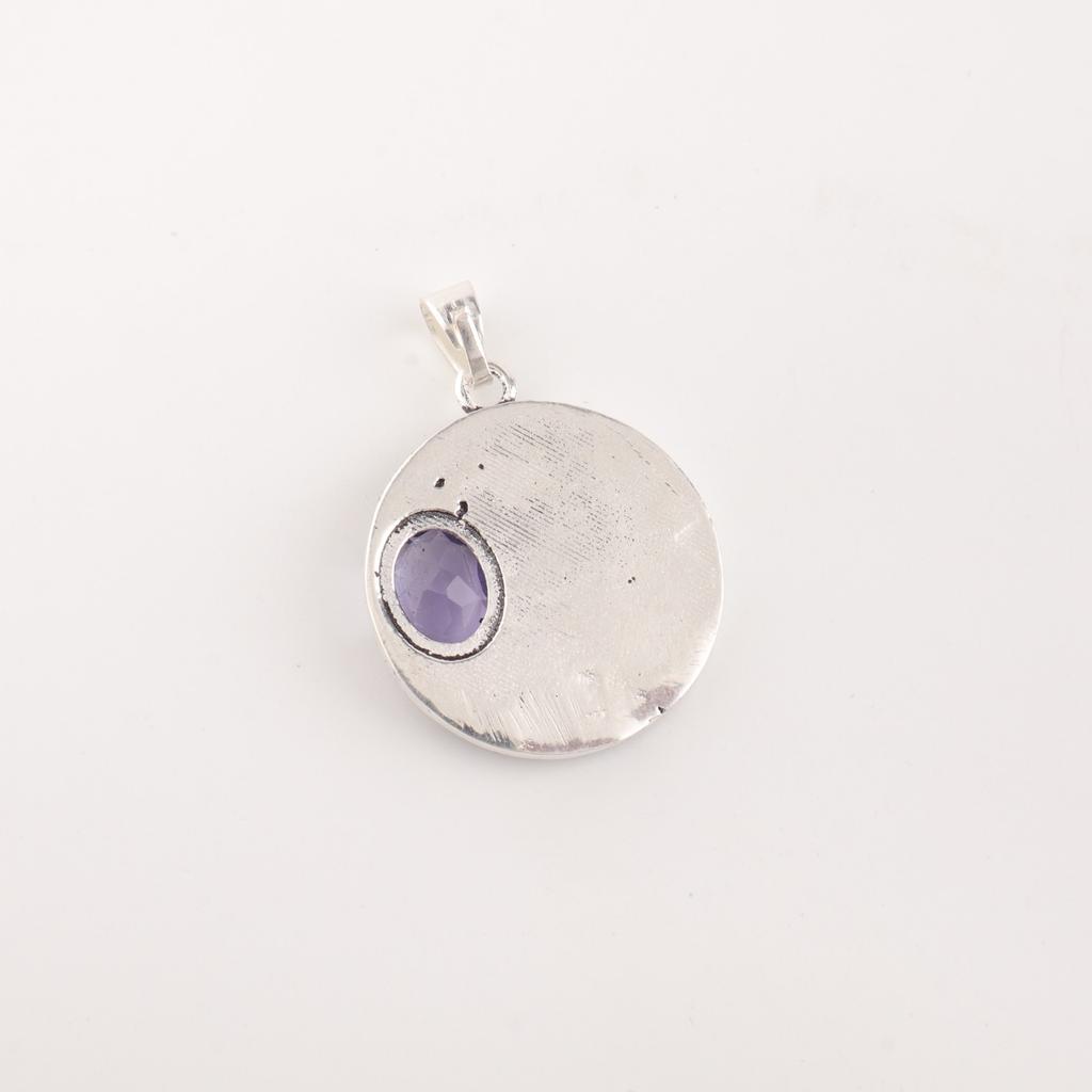 Iolite Gemstone 925 Sterling Silver Jewelry Handmade Pendant1.29'' Gift For Wife CP-39-8
