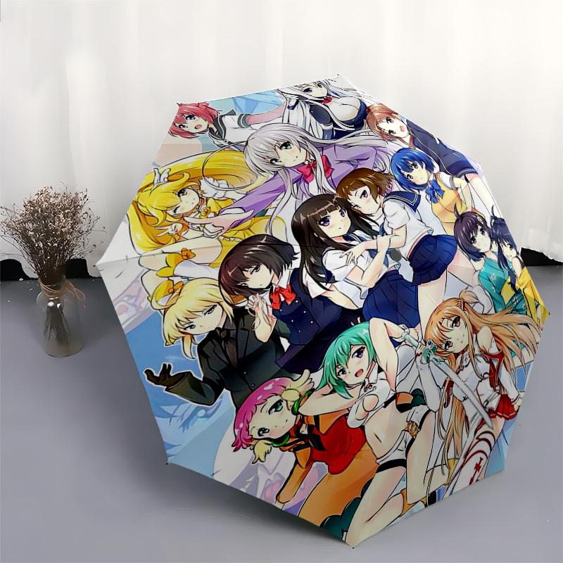 1 Stück Anime-Charaktere Outdoor-Regenschirm - Automatisches Öffnen/Schließen - Tragbares 3-fach faltbares Design - 8-Speichen-Eisenrahmen - Perfektes Geschenk für Fans, Reisende