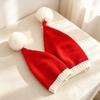 Family Matching Christmas Santa Hats Soft Plush Fluffy White Pom Pom Perfect For Holiday Parties Family Photoshoots