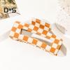 1/4Pcs Women Hair Claws Strong Fixation Plaid Pattern Design Hair Clips Versatile Lattice Hair Accessories