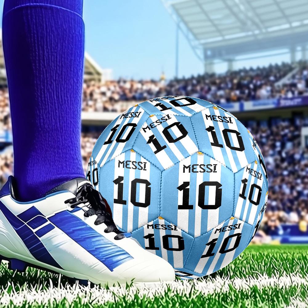 Number 10 Size 5 Soccer Ball, Suitable for Training and Matches, High-Elasticity, Wear-Resistant Material Gift for Fan