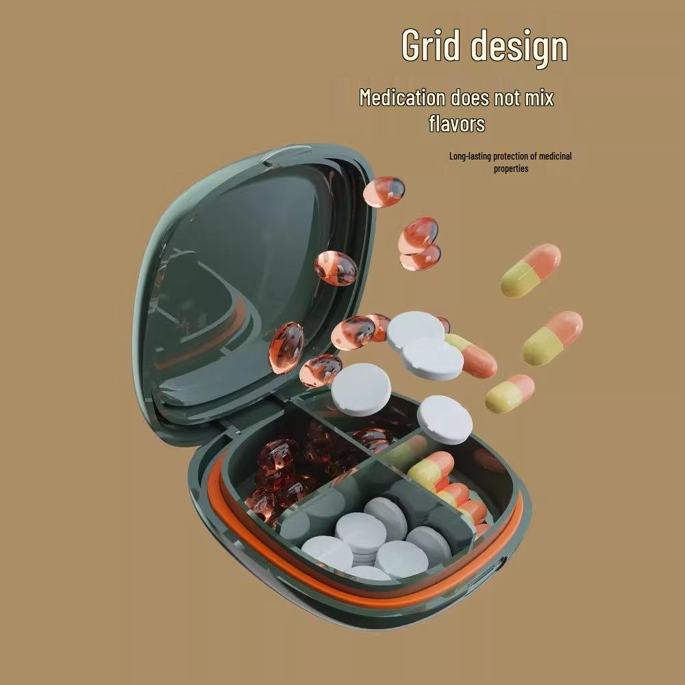 Portable Pill Dispenser Box - 3 Times/Day, 7-Day Medicine Reminder for Home & Travel