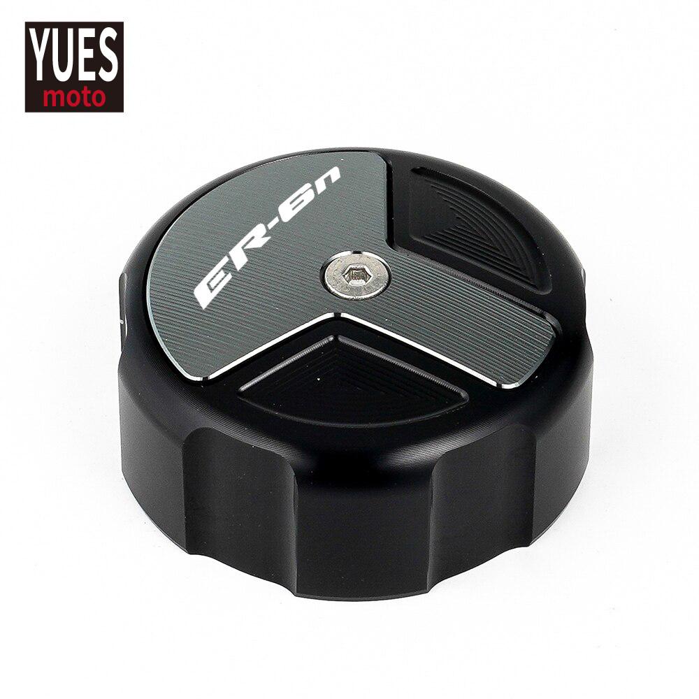 Motorcycle Accessories CNC Rear Brake Fluid Cylinder Master Reservoir Cover Cap For KAWASAKI ER6N ER 6N ER 6F