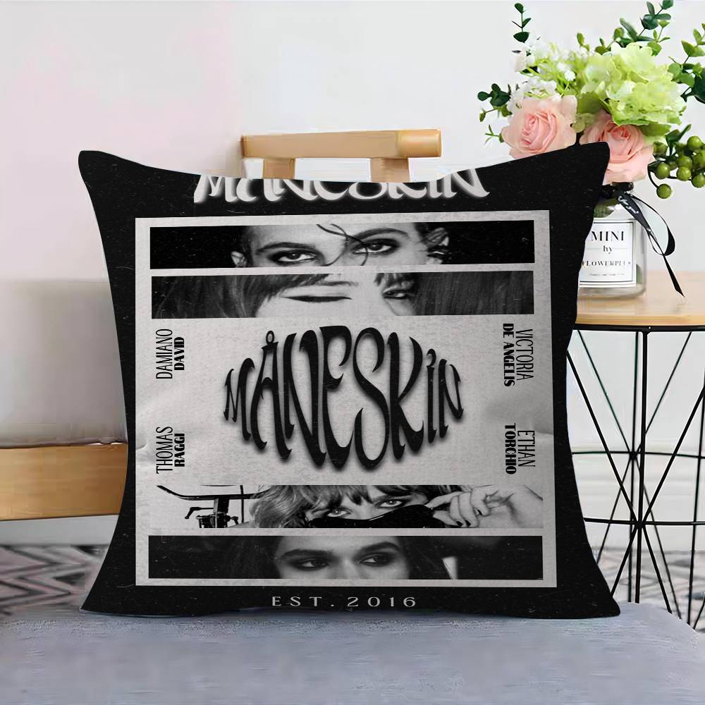 M-Maneskin Band Pillow Gift Home Office Decoration Pillow Bedroom Sofa Car Cushion Coverpillow Case