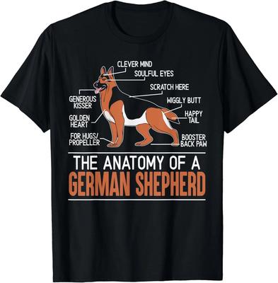 The Anatomy Of A German Shepherd Funny Dog Lover Puppy Gifts Unisex T-Shirt