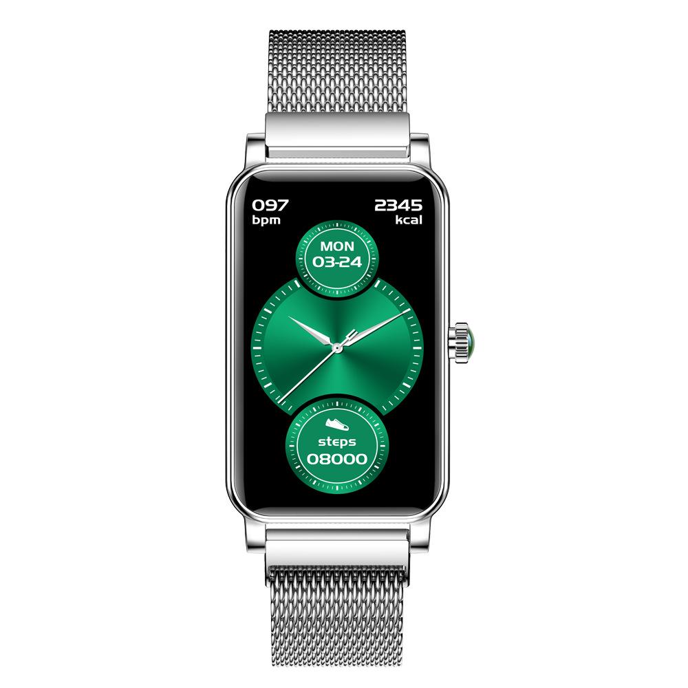 Brățară inteligentă pentru femei 2024 ZX19: Monitor de ritm cardiac, Memento ciclu menstrual & Moduri multi-sport