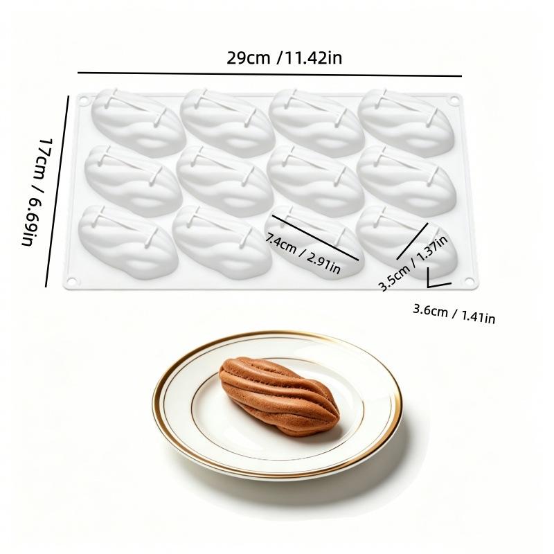 Stampo in Silicone a Forma di Arachidi Caffè Ceans per Torta Mousse Resistente alle Alte Temperature Facile da Sformare per Cottura Fai da Te Dessert