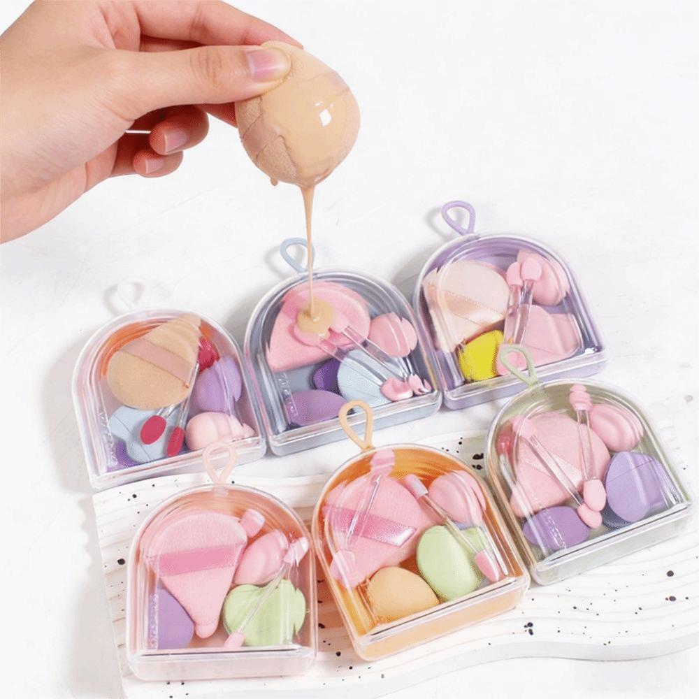 3Box Mini Makeup Sponge Set 8 in 1 Powder Puff Set Cute Travel Cosmetic Puff  Daily Makeup