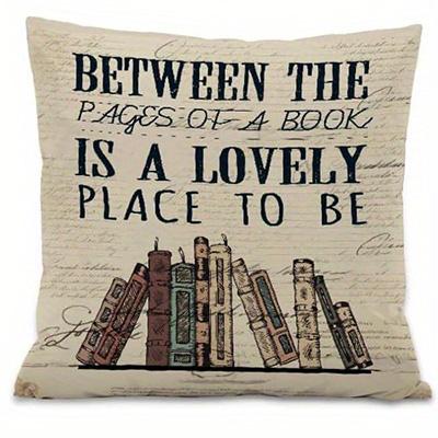 Home Decor Read More Books and Love Reading Pillows Pattern Cushion Cover Suitable for Sofa Bedroom Car Pillow Cover