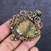 Unakite Gemstone Handmade Copper Wire Wrap Jewelry Pendant 2.48" ET-4935