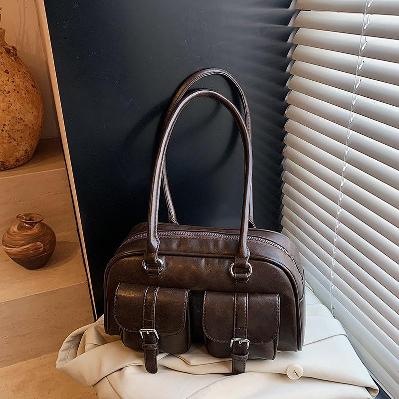 

Wholesale textured large-capacity bag women s 2025 new women s bag summer shoulder underarm bag portable pillow bag 28*8*16