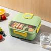 Large Capacity Square Lunch Box with Compartments Microwave Safe for Students and Office Workers Cross Border New