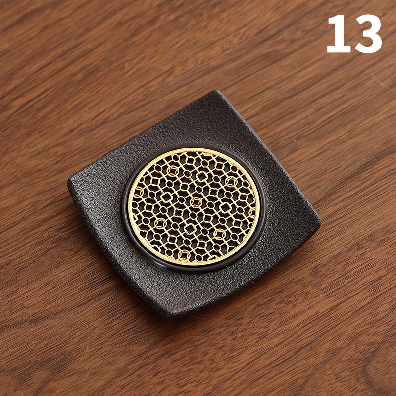 Enamel Chinese Style Coaster Square Non-slip Heat Insulation Tea Cup Mat Tea Ceremony Kung Fu Tea Pads Tea Set Accessories