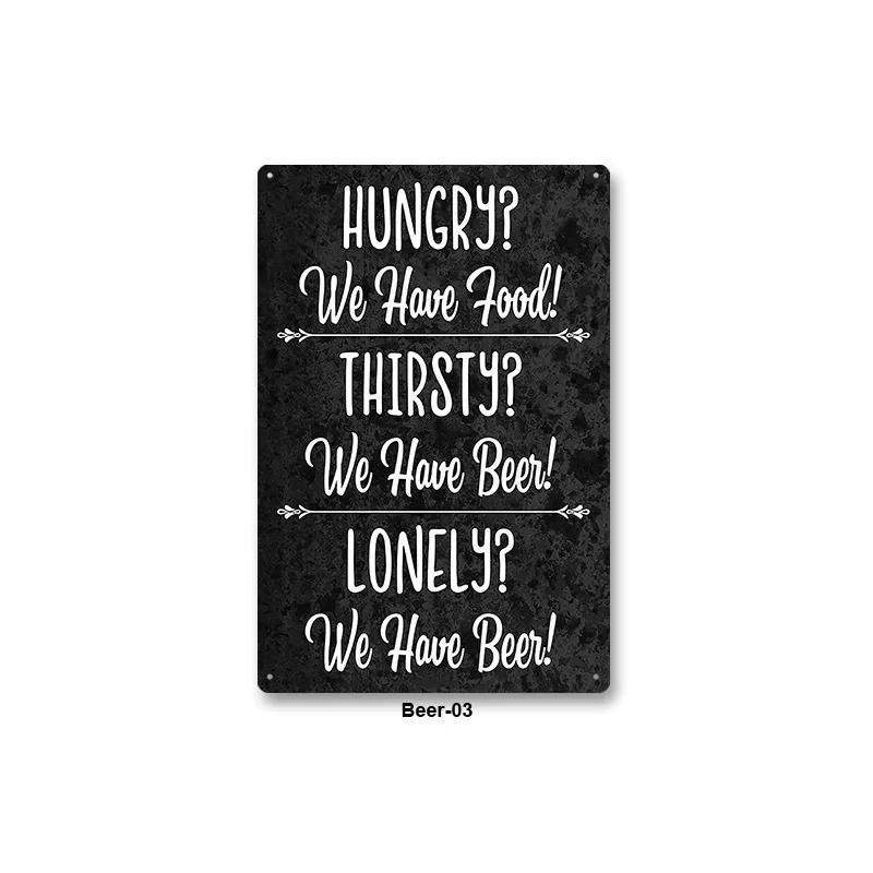 Metal Sign Bar Pub BBQ Shop Wall Painting Tin Sign Decor Beer Wine Alcohol Poster Vintage Tinplate Plaque Shabby Art Decoration