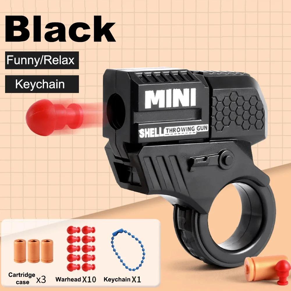 Mini Pistola Giocattolo Gioco Sportivo Portachiavi Decompressione Lanciatore Modello Portachiavi per Ragazzi Adulti Accessori Borsa Regalo