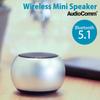 OHM Electric AudioComm Wireless Mini Speaker, Silver, ASP-W50N-S, 03-2416