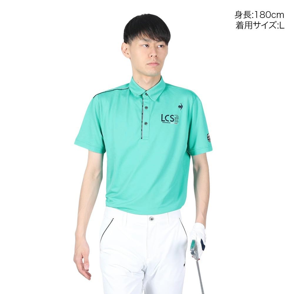 Coq Sportif Tričko s krátkým rukávem Základní Jednoduché Absorbující pot Rychleschnoucí Strečové Ochrana proti slunci Golfové QGMXJA02 GR00 [Le Golf] [Stretch Forcer] UPF50+ Pánské