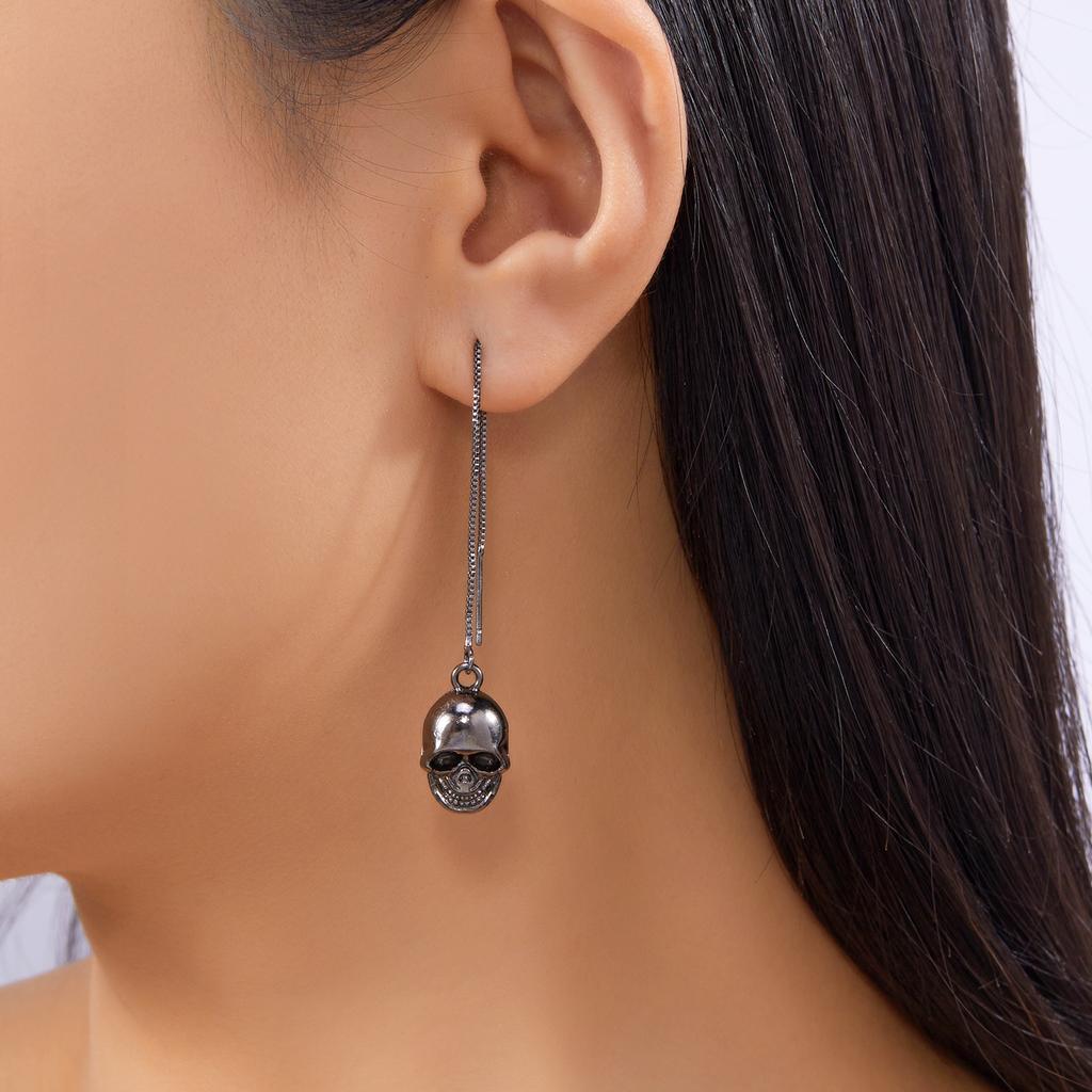 Halloween Skull Dangling Earrings for Women Fashion Personality Trendy Festival Gift Creative Party Drop Earring Jewelry