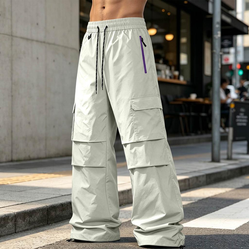 Men's Ice Silk Lightweight Loose Fit Outdoor Pants for Summer Hiking and Travel