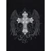 Haç Gotik Grafik Unisex Erkek Kadın Pamuklu Tişört Lüks Marka Moda Büyük Beden Üst Kısa Kollu Klasik Tişört Baskılı S-4xl