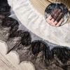 2M Floral Embroidery Lace Handmade Bearded Edge Wedding Embroidery Sewing Material Lace Trim Lace Ribbons Trim Home Decor