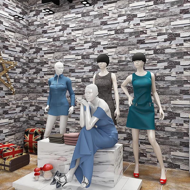 Imitation Brick Grain Wallpaper Non Woven Wallpaper Living Room Bedroom TV Background Clothes Shop Retro Brick Stone Wallpaper