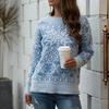 Women Christmas Sweater Long Sleeve  Christmas Tree Knitting Sweater Tops