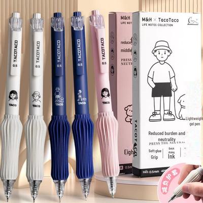 Tacotaco Neutral Black Nachfüllbarer Pinselstift für Studenten - Unisex, Einfaches wasserbasiertes Schreibwerkzeug
