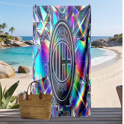 AC Milan Printed Beach Towel Quick Dry Soft TowelPortable Large Rectangular Beach Blanket for Travel Swimming Pool