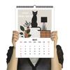 1pc, Oversized Cartoon Cat Calendar - Pet Cat, 12 Different Designs, Wall Calendar, Birthday, Christmas, New Year Gift
