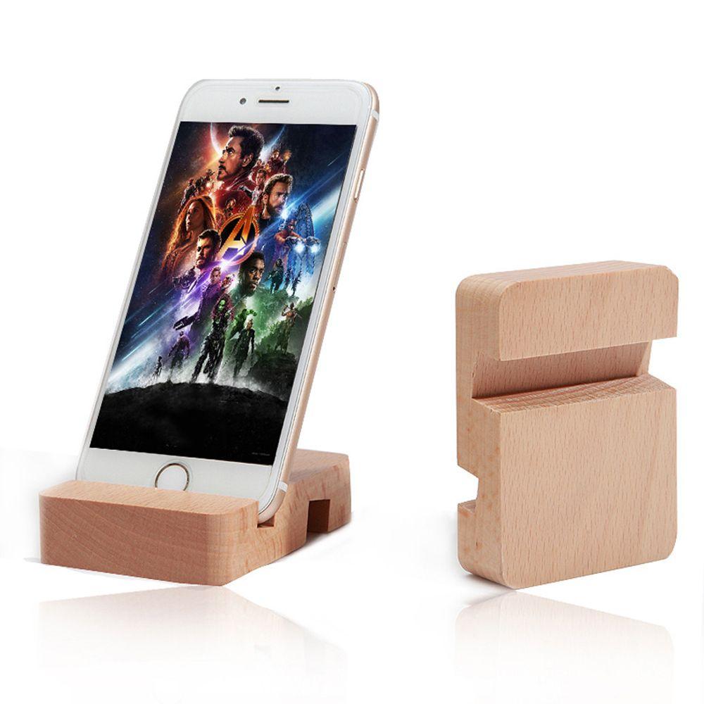 Holder Double Slot Slot Wood Bracket Desk Tablet Stand Wooden Phone Holder Mobile Phone Holder