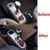 Car Gear Lever Panel Decal Central Control Panel 3D Sticker For BENZ SMART FORTWO 451 BRABUS 2007-2014 Door Handle Cover Sticker