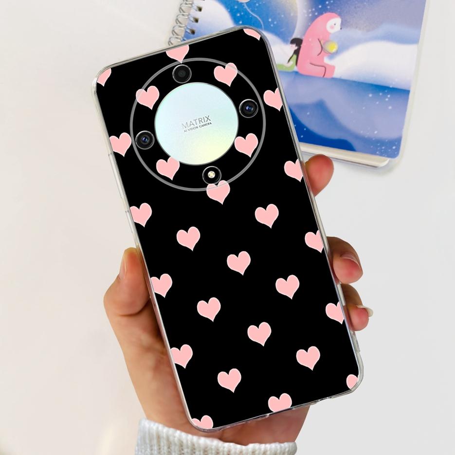 For Honor X9b 5G Case ALI-NX1 Cute Cat Butterfly Painted Cover Soft Silicone Phone Cases For Honor X9b X 9b HonorX9b Soft Fundas