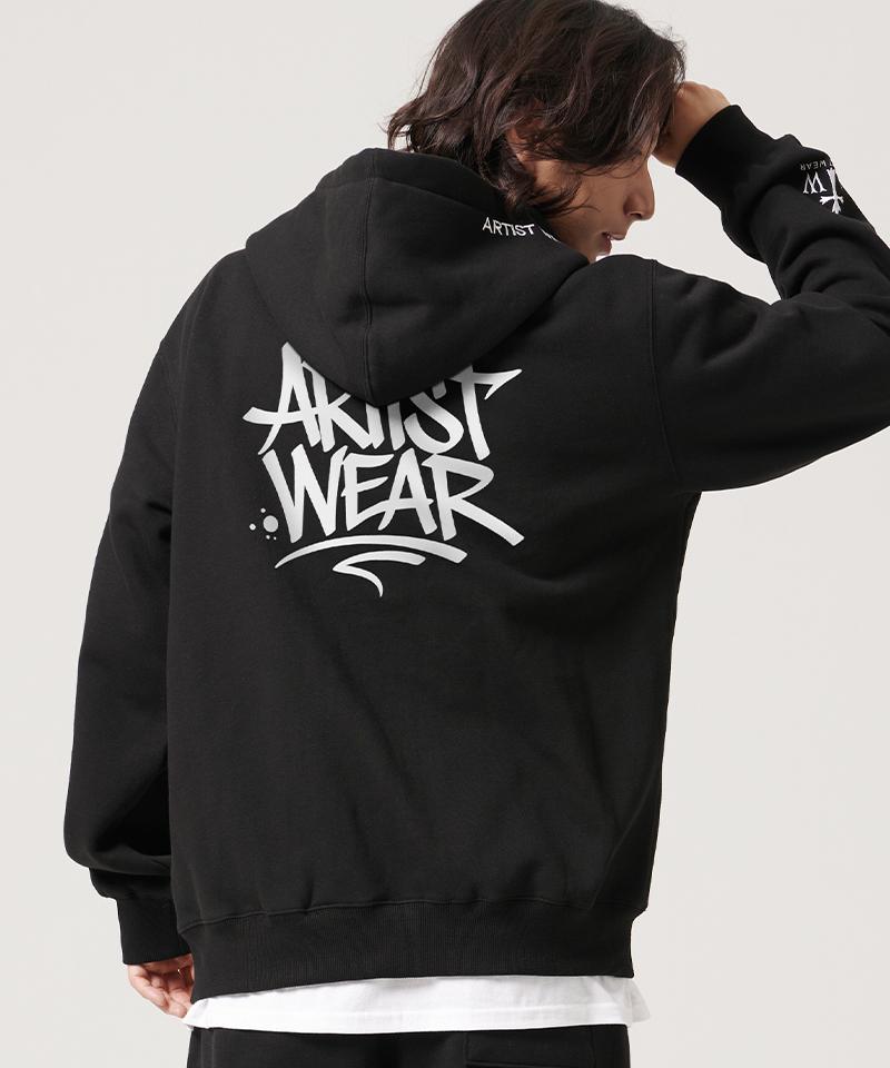 Artistwear [Atw] Tagging Logo Zip-Up Hoodie