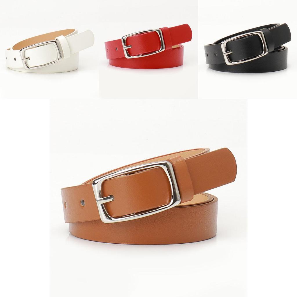 Fashionable Womens Leather Waist Belt With Metal Pin Closure For Chic Office Looks