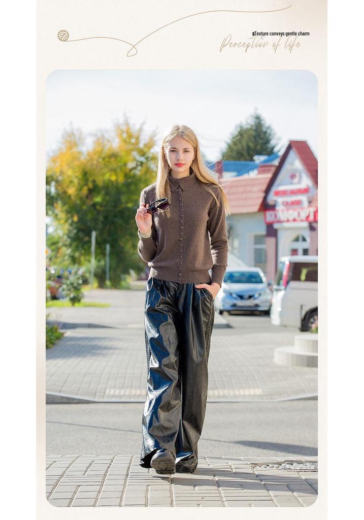 Women's Elegant Cashmere Button Cardigan - Slimming, Fashionable, Versatile Autumn/Winter Knitwear
