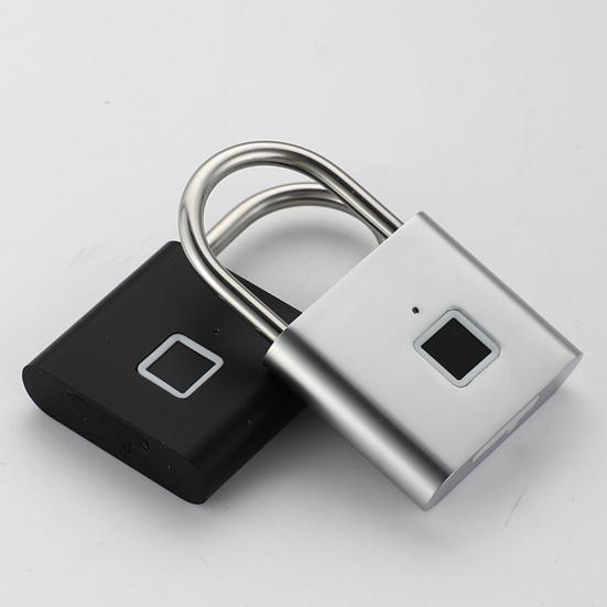 Chytrý visací zámek otisků prstů USB dobíjecí bezklíčový biometrický zámek Heavy Duty Alloy Venkovní ohradník Školní skříňka do tělocvičny Elektronický zámek na otisk prstu